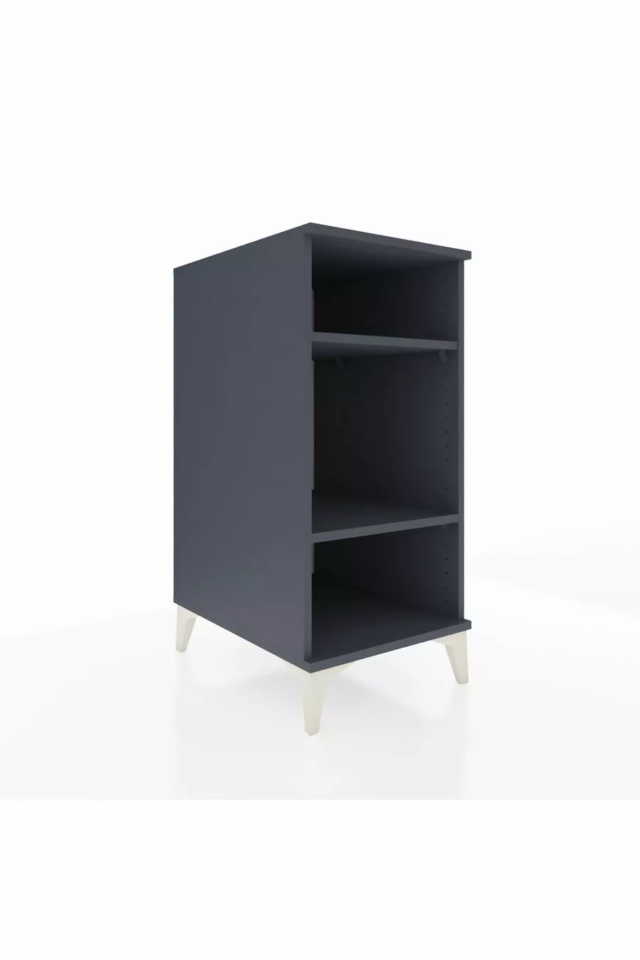 Kronos Nightstand 2-Shelf Anthracite-Anthracite