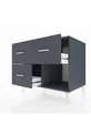 Commode Kronos 3 tiroirs Anthracite-Anthracite