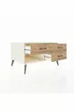 Commode Kronos 3 tiroirs Pierre de lune/Pin