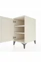 Table de chevet Aura avec 2 étagères et une porte en pierre de lune | Élégante et pratique