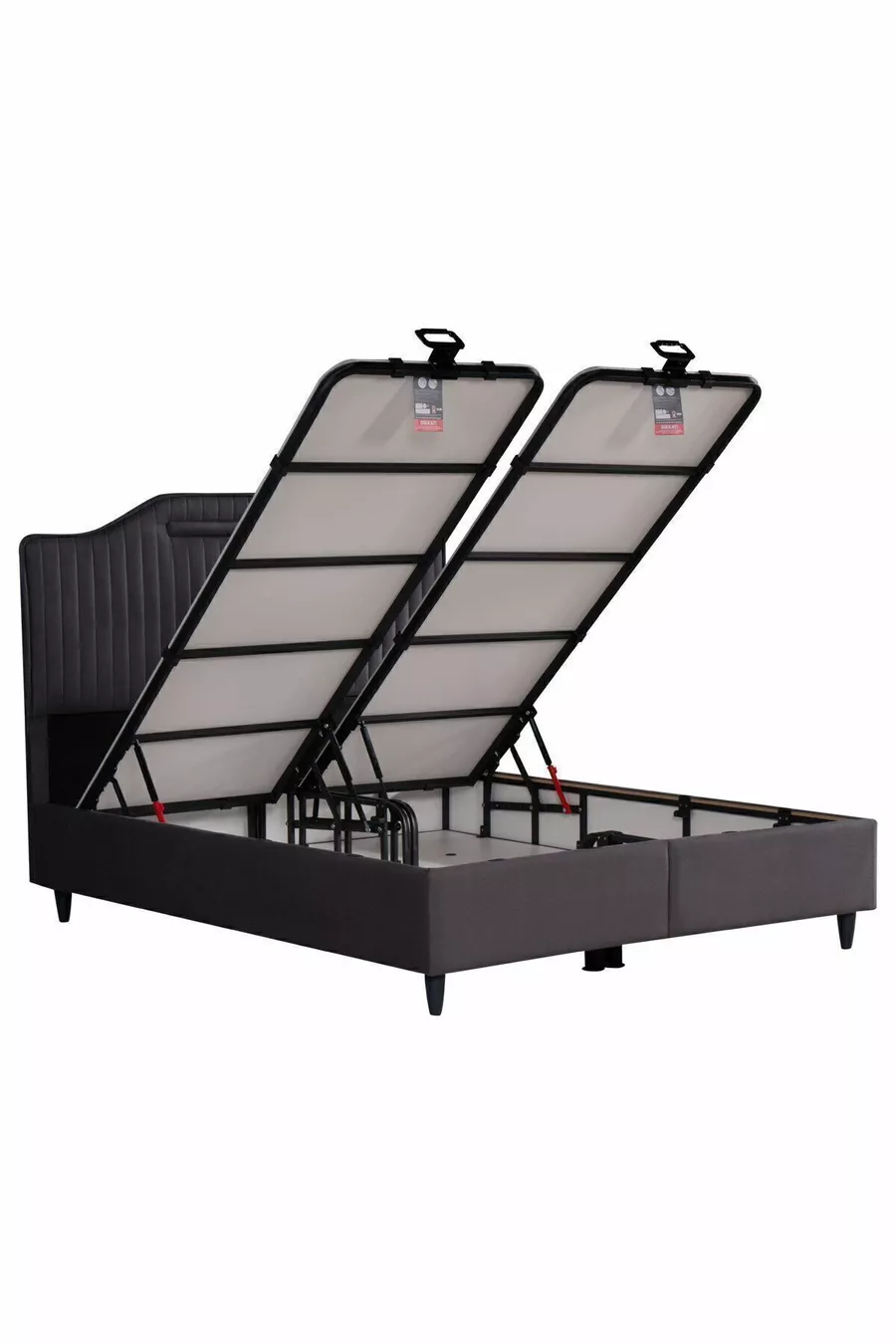 Royal Lux Bed Base with Storage Headboard Set ANTHRACITE (BED NOT INCLUDED)