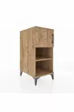 Table de chevet Kronos à 2 étagères avec 1 porte, pin-pin