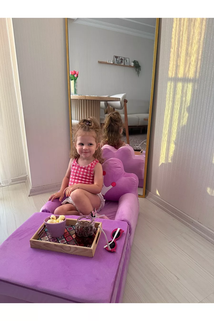 Portatif, Yıkanabilir, Katlanabilir Peluş Çocuk Koltuğu  Cm