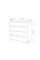 Suvera 4-Drawer Dresser White-Anthracite