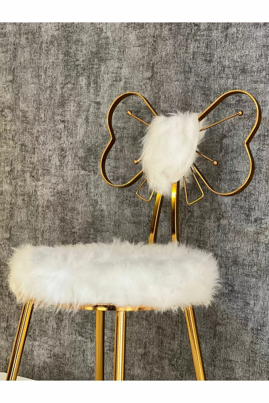 Chaise Papillon Tekstil Ea Concept Chaise Princesse Chaise de Maquillage 2 Ans Blanche Classique