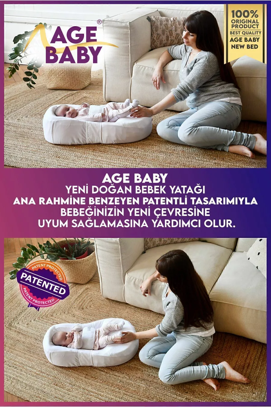Matelas pour nouveau-né avec reflux, unisexe, housse lavable et alèse imperméable