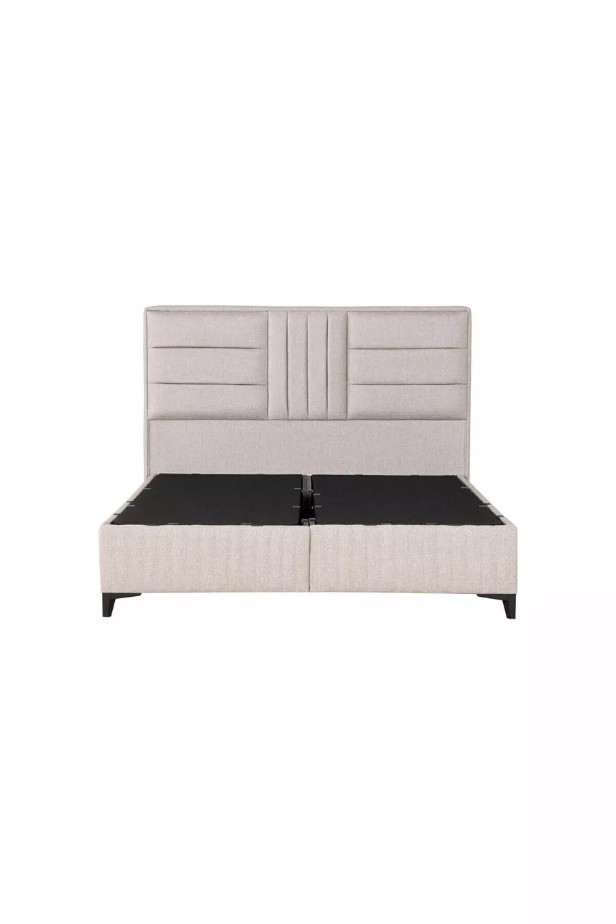 Bamboo Sleepy Bettgestell mit Stauraum und Kopfteil Set Beige (BETT NICHT INKLUSIVE)