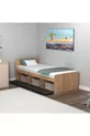 Кровать Akser Atlantic Pine Anthracite – Подходит для односпальной кровати, молодежная кровать с шкафом