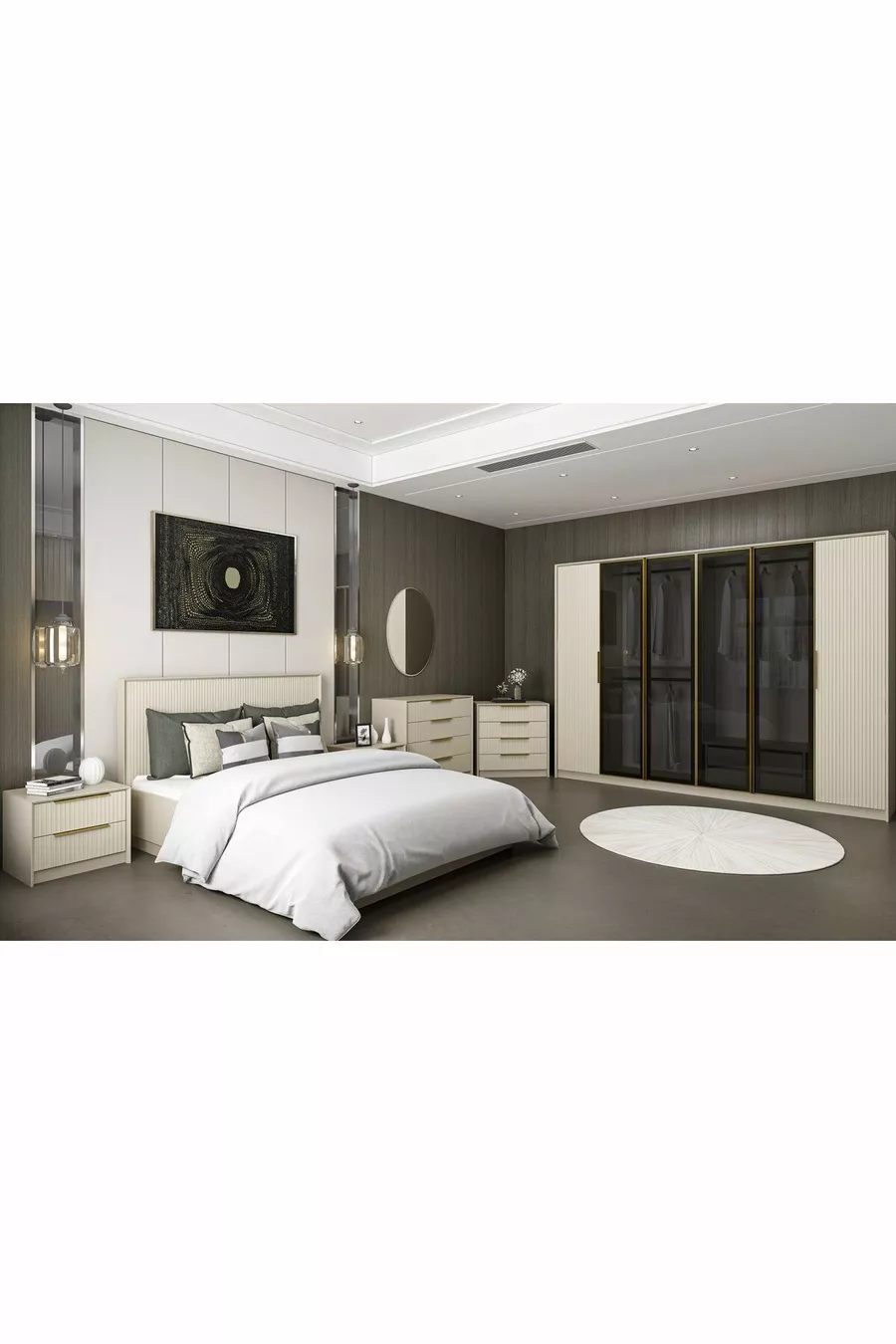 Спальный гарнитур Kale Luxe - песчаник - набор 2