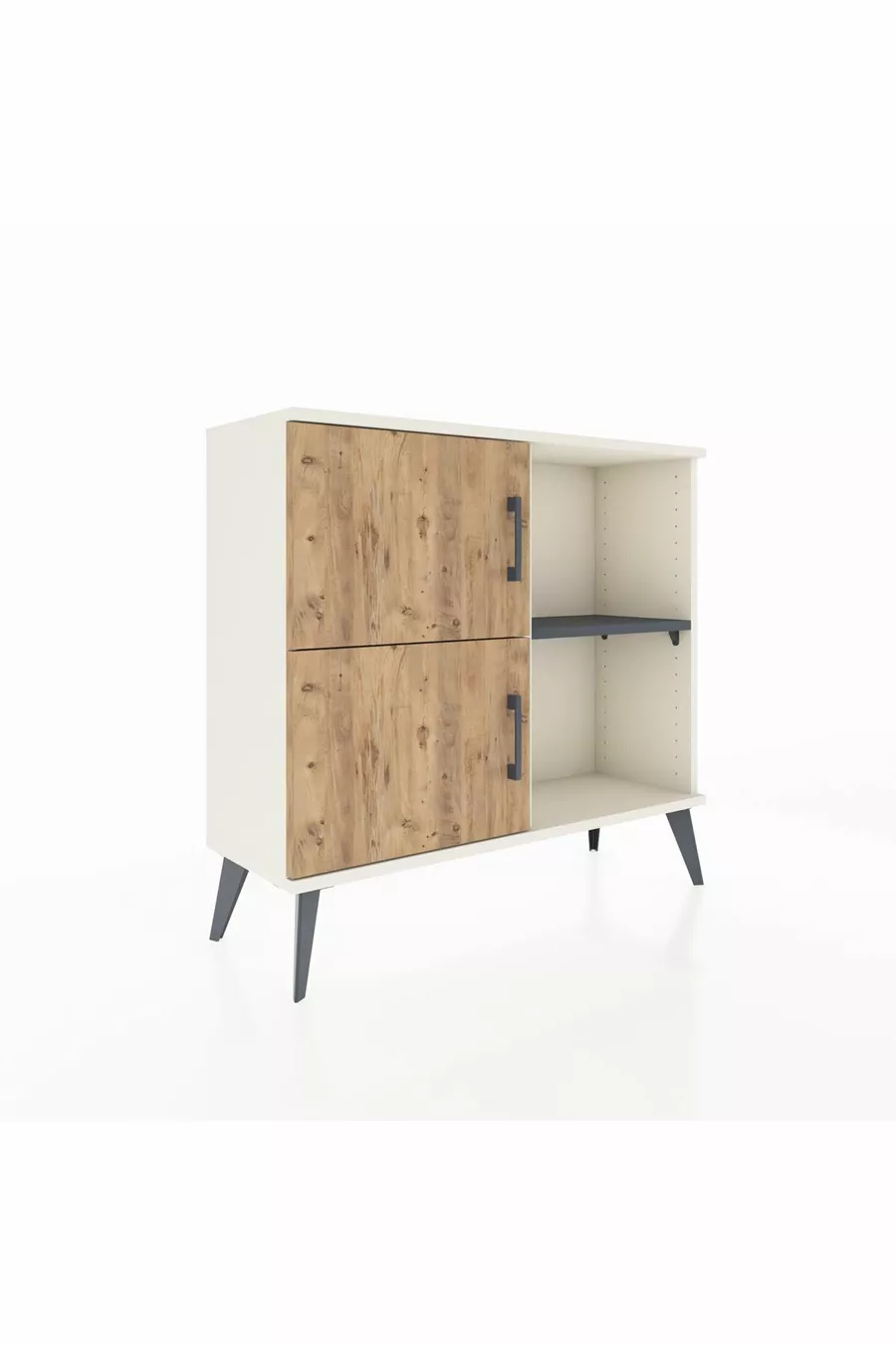 Arges Dressoir 2 Planken 2 Deuren Maansteen-Pine/Antraciet