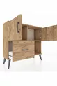 Commode Arges avec 2 étagères, 1 tiroir et 2 portes, en pin