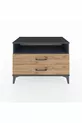 Commode Hyperion à une étagère et 2 tiroirs Anthracite-Pin