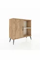 Commode Arges à 2 étagères avec une porte en pin-pin / pierre de lune