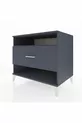Commode Kronos à une étagère et un tiroir Anthracite-Anthracite