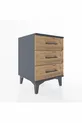 Chevet Hyperion 3 tiroirs Anthracite-Pin