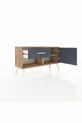 Arges Dresser with Single Shelf, Single Drawer, Single Door Pine-Anthracite