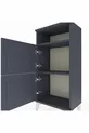 Table de chevet Arges à une étagère et deux portes Anthracite-Anthracite