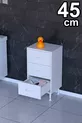 SÖKE, Armoire de salle de bain multifonctions à 3 tiroirs sur pied (différentes options de largeur)