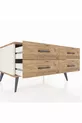 Commode Kronos 4 étagères Pierre de Lune-Pin