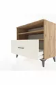Commode Hyperion 2 étagères avec 1 tiroir en pin-pierre d'onyx