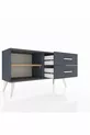 Arges Dressoir Enkele Plank 2 Lade Antraciet-dennen/Antraciet