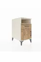 Table de chevet Kronos avec une étagère, un tiroir et une porte, Ambre-Débord