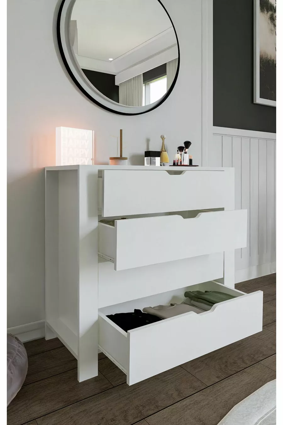 Duru Wit 4-ladenkast Slaapkamer Babykamer Wit X Cm