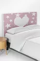 Pink Heart and Stars Children's Room Bed Base Headboard Cover