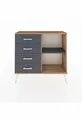 Commode Arges à une étagère et 4 tiroirs en pin-anthracite