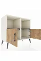 Commode Hyperion 2 étagères 2 portes Pierre de lune-Pin/Anthracite