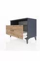 Commode Hyperion à une étagère et un tiroir, anthracite-pin