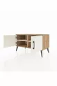 Commode Hyperion 2 étagères 2 portes Pin-Gris Ancien