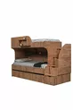 Bunk Bed, Aura Bunk Bed with Small Bed - Dark Walnut