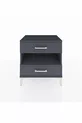 Hyperion Nightstand with Single Shelf and 2 Drawers Anthracite-Anthracite