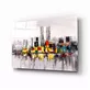 Peinture abstraite sur verre de la ville