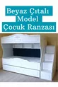 Lit superposé pour enfant en MDF (BLANC - MODÈLE À LATTES)