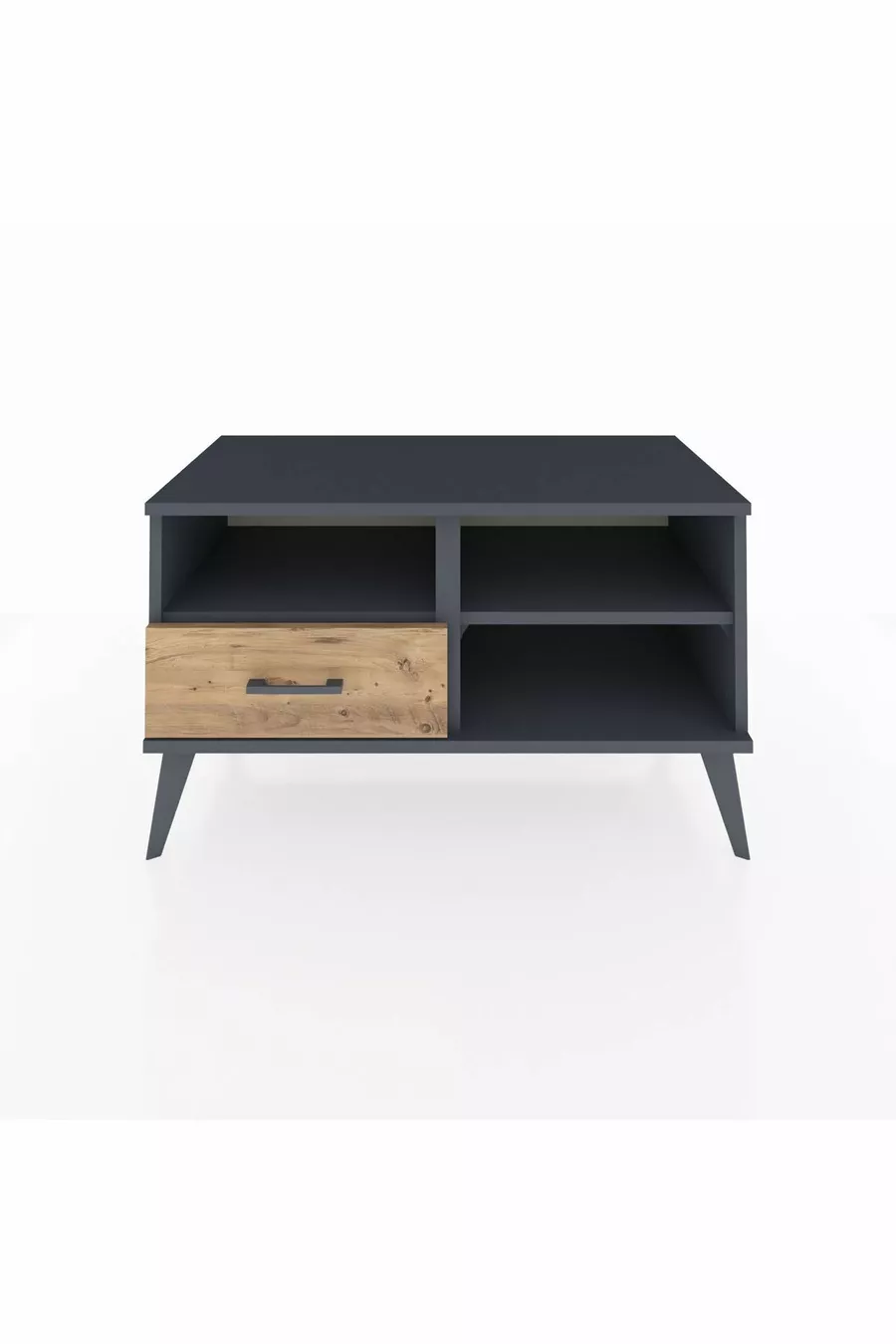 Hyperion Dresser 2-Shelf Single Drawer Anthracite-Anthracite/Pine
