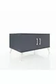 Commode Kronos 2 étagères 2 portes Anthracite-Anthracite/Sapin