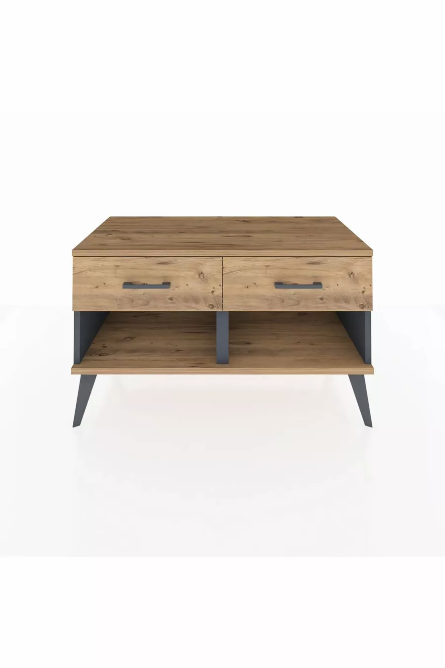 Commode Hyperion 2 tiroirs Anthracite-Sapin