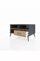 Commode Kronos 2 étagères 1 tiroir Anthracite-Pin