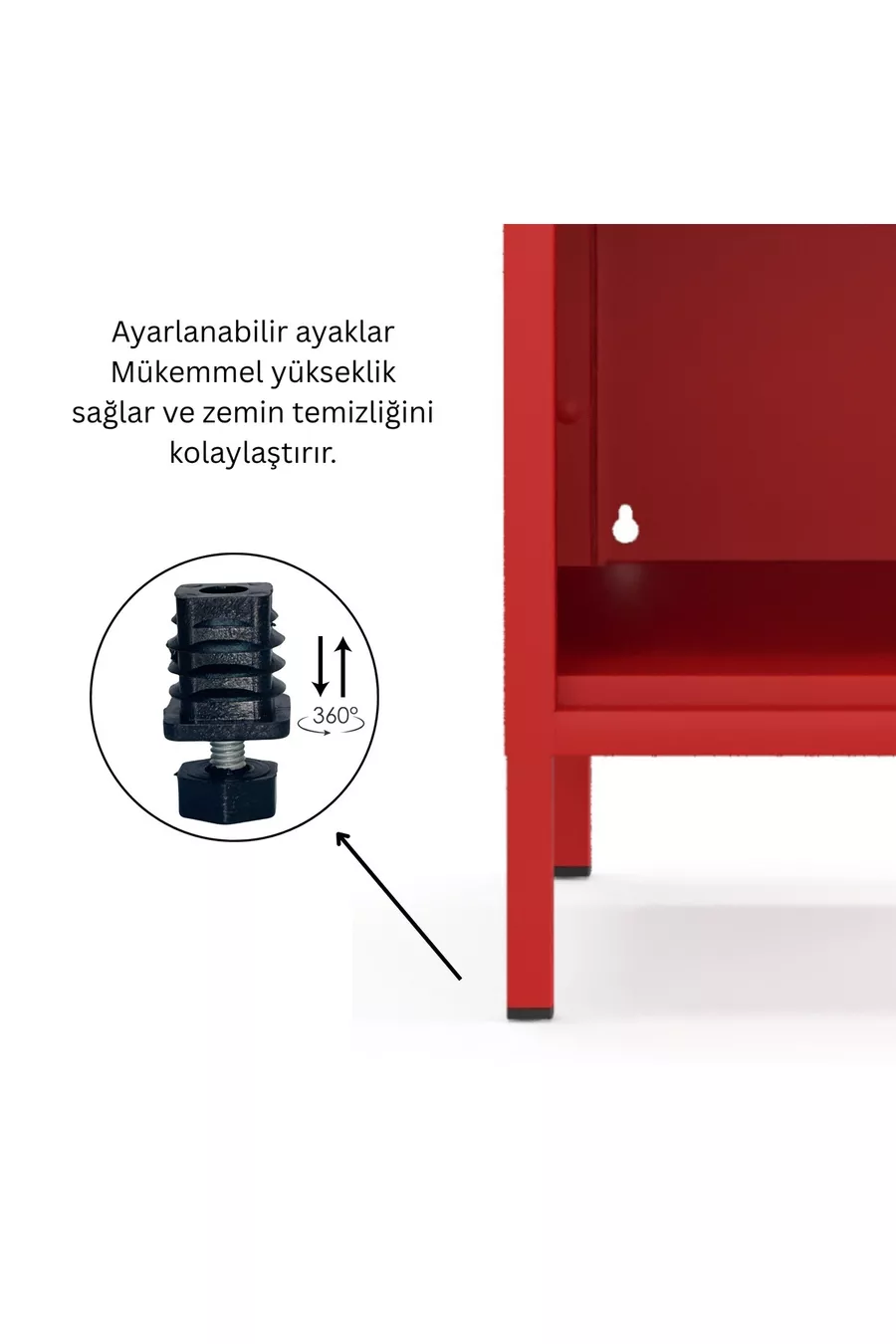 Pera Commode Étagère Ouverte, 5 x x cm - 9 Options de Couleurs Disponibles