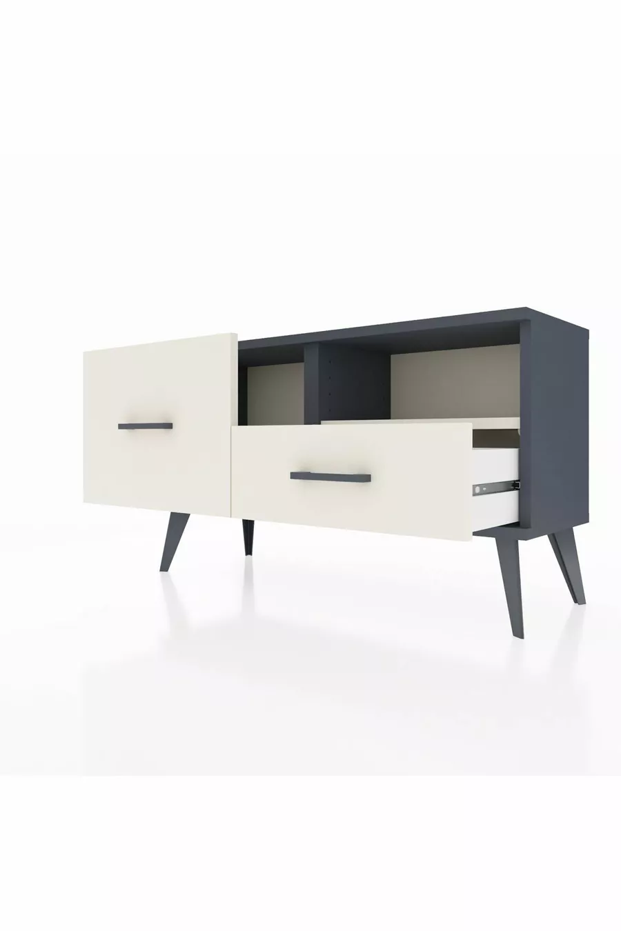 Arges Dresser Single Shelf 2 Drawers Anthracite-Agate