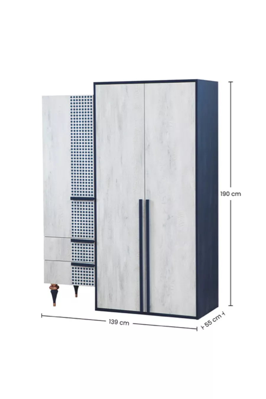 ENSEMBLE DE CHAMBRE JEUNE POINT BLEU