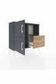 Commode Arges avec 2 étagères, 1 tiroir, 2 portes Anthracite-Anthracite/Sapin