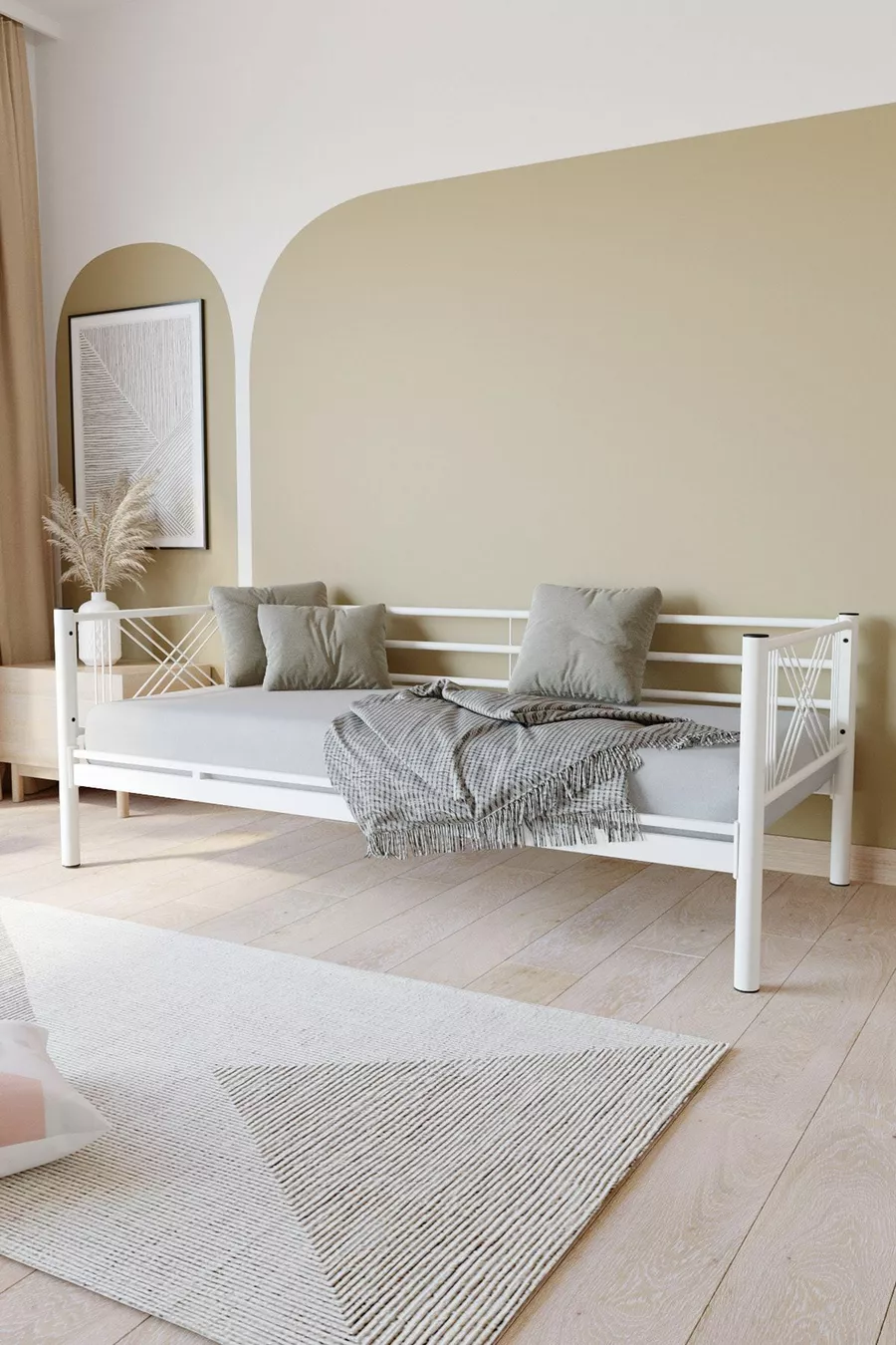 Lits superposés en métal premium Mix Compatible avec matelas Lit superposé blanc amovible