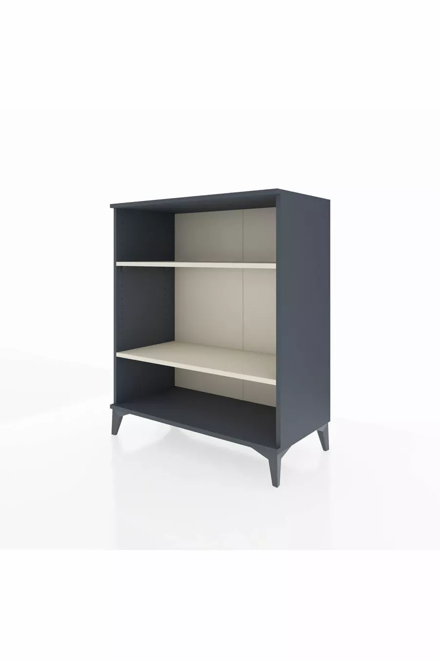 Commode Hyperion 2 étagères Anthracite-Pierre de lune