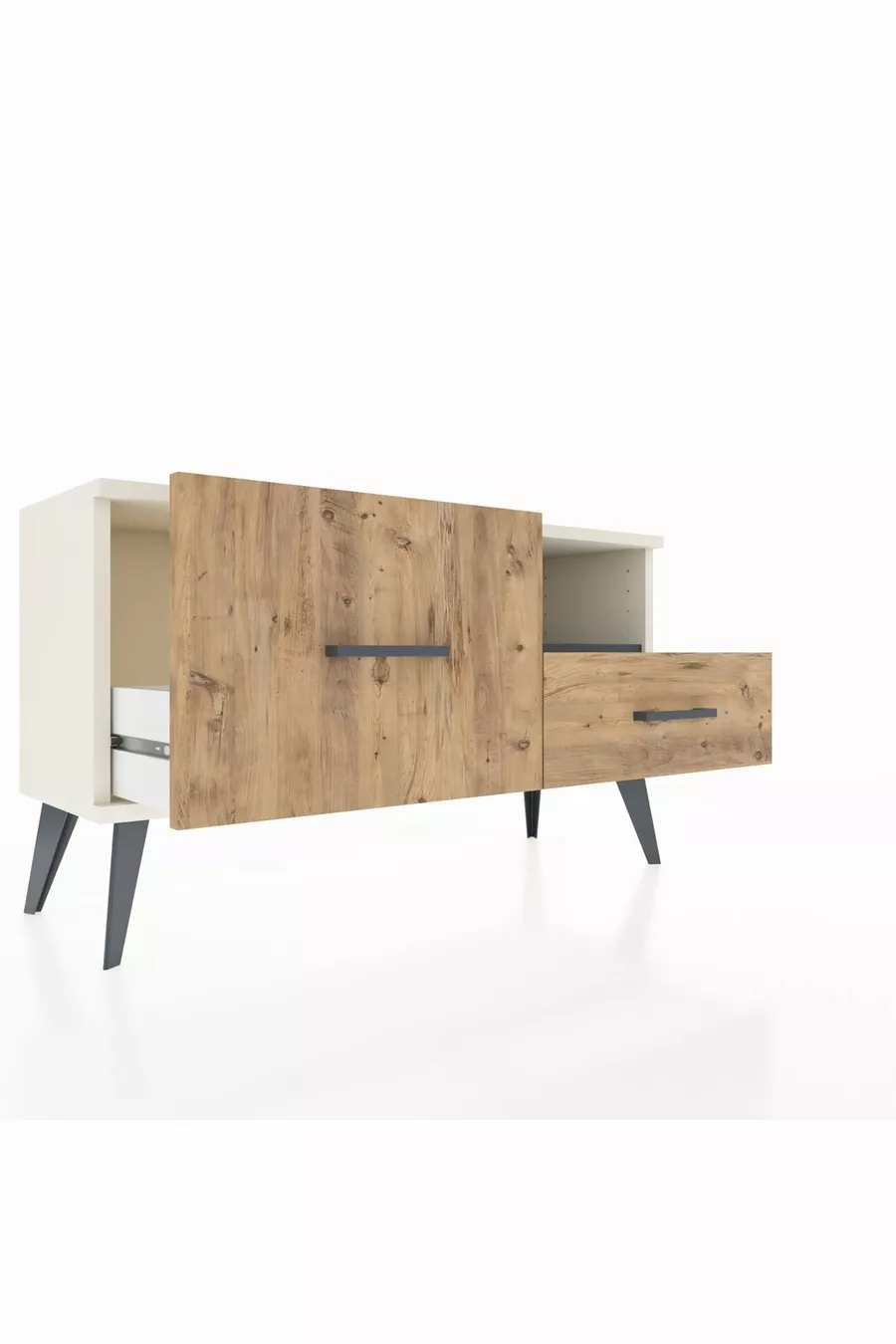 Arges Dressoir Enkelplank 2 Lade Agaat-Antraciet/Den