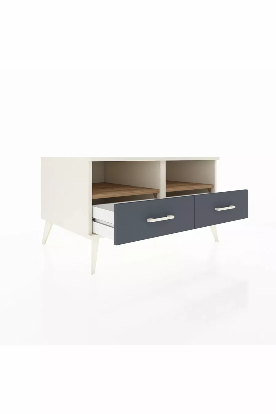 Kronos Dresser with 2 Shelves and 2 Drawers Moonstone-Pine/Anthracite