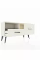 Commode Arges à une étagère et 2 tiroirs, quartz-anthracite/quartz