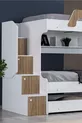 Кровать-чердак Ranza, с ящиками Inci, орех, 3 комфортабельных матраса